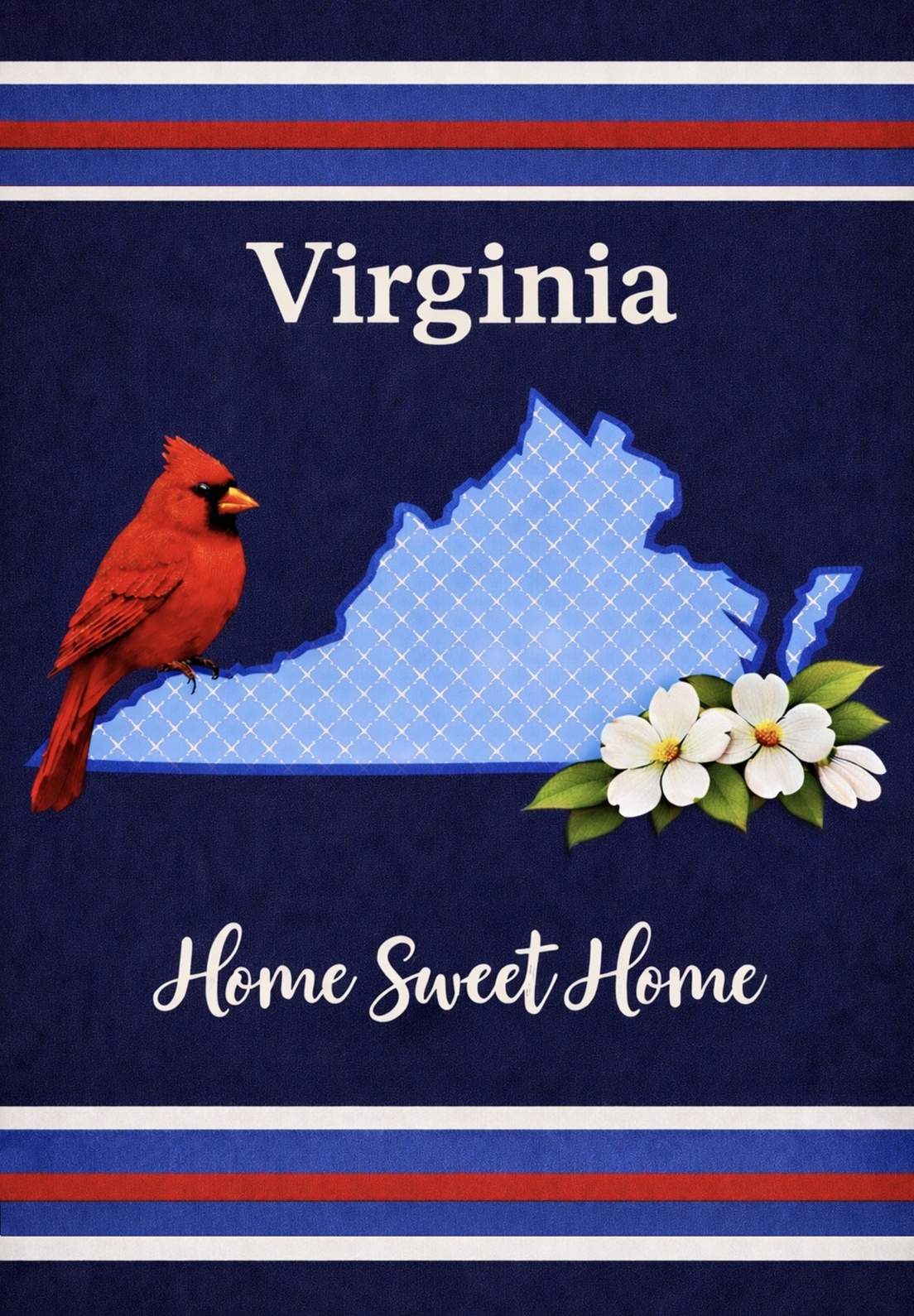 BLUE VIRGINIA HOME SWEET HOME