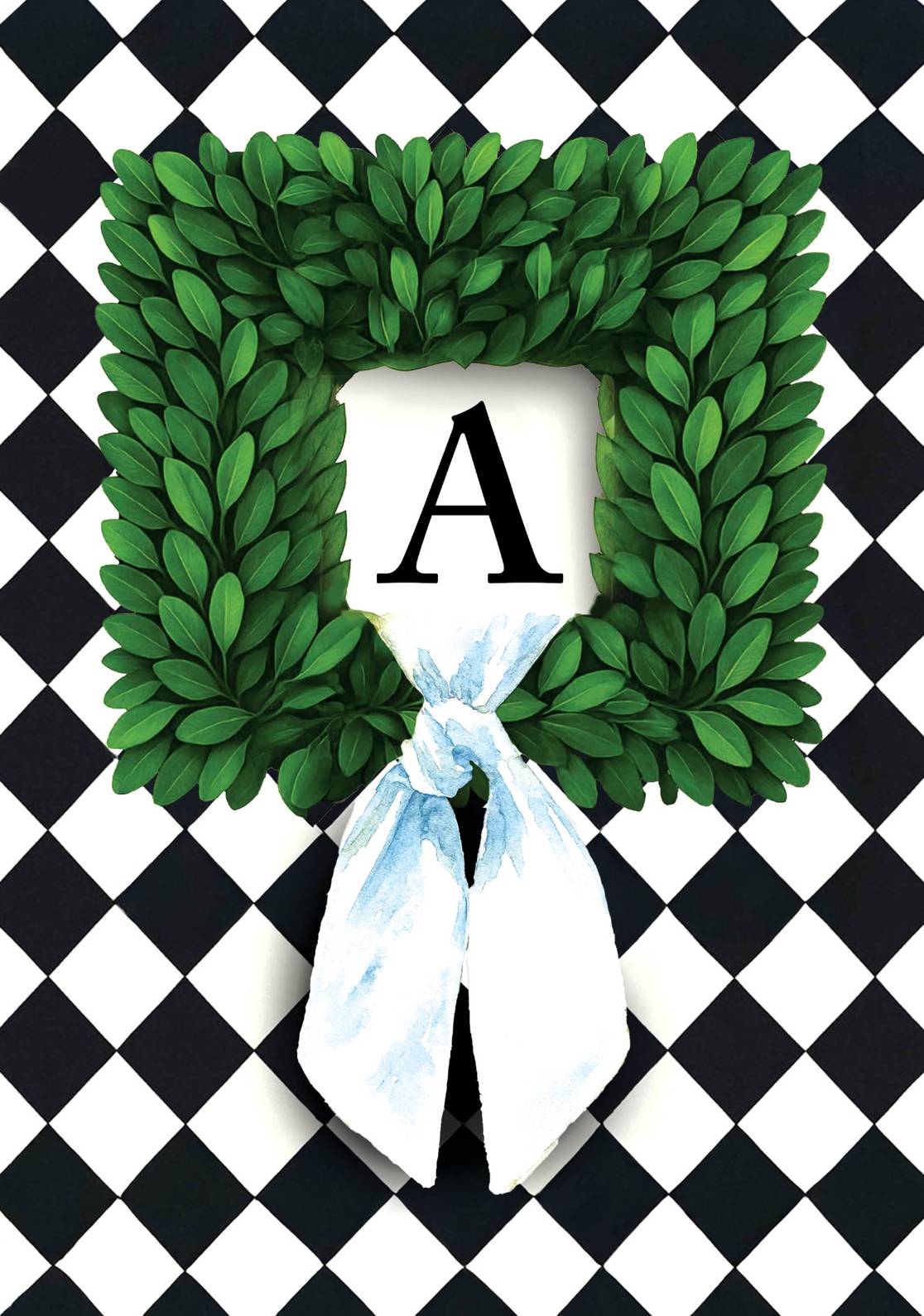 MONOGRAM WREATH - A