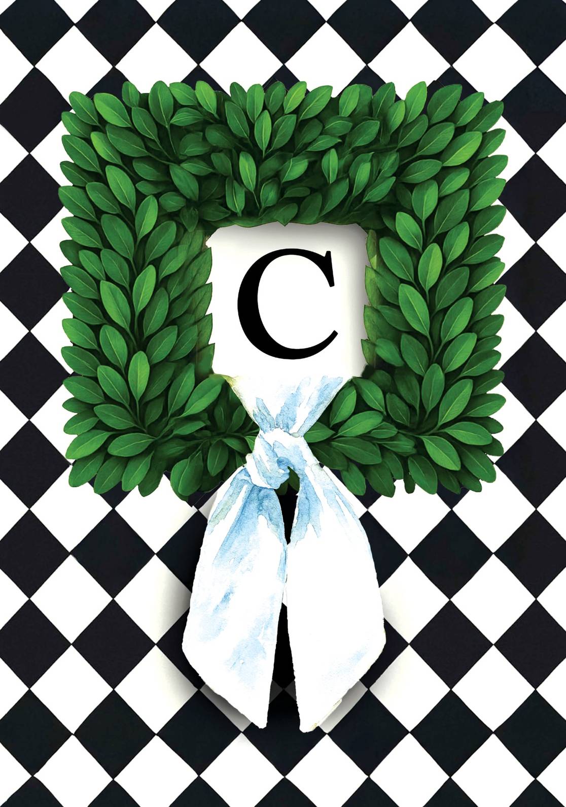 MONOGRAM WREATH - C