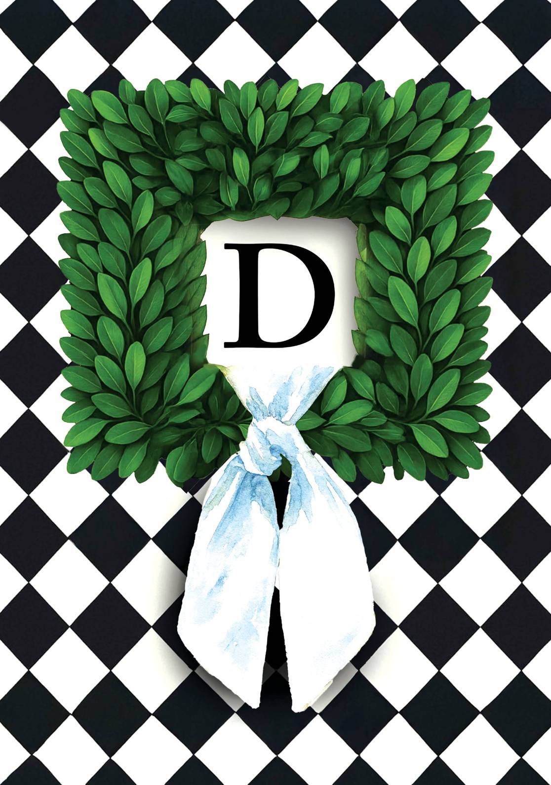 MONOGRAM WREATH - D