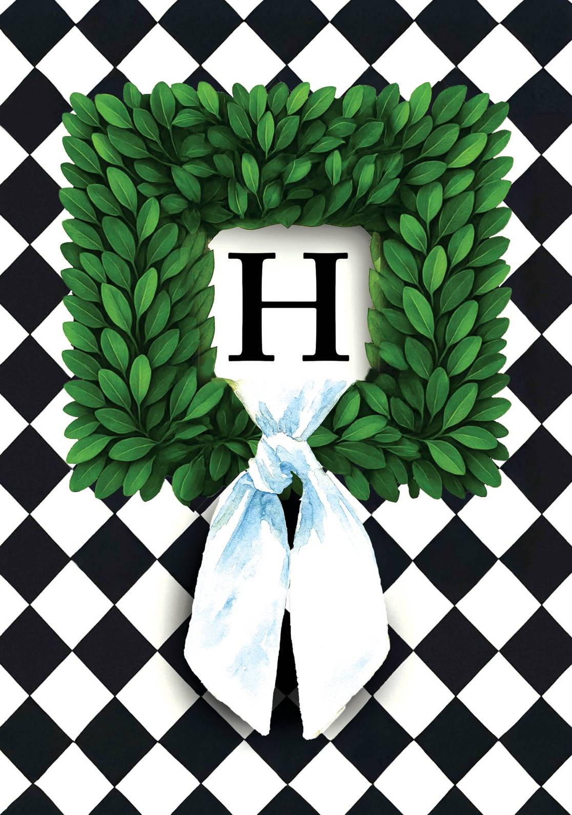 MONOGRAM WREATH - H