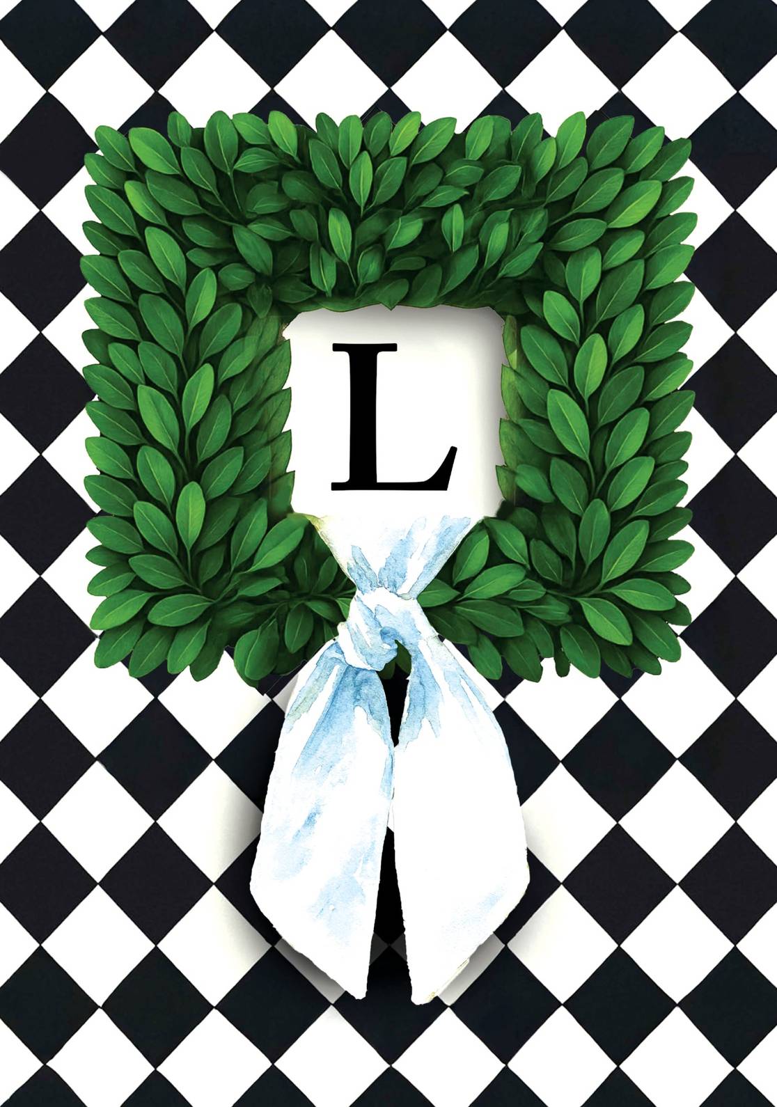 MONOGRAM WREATH - L