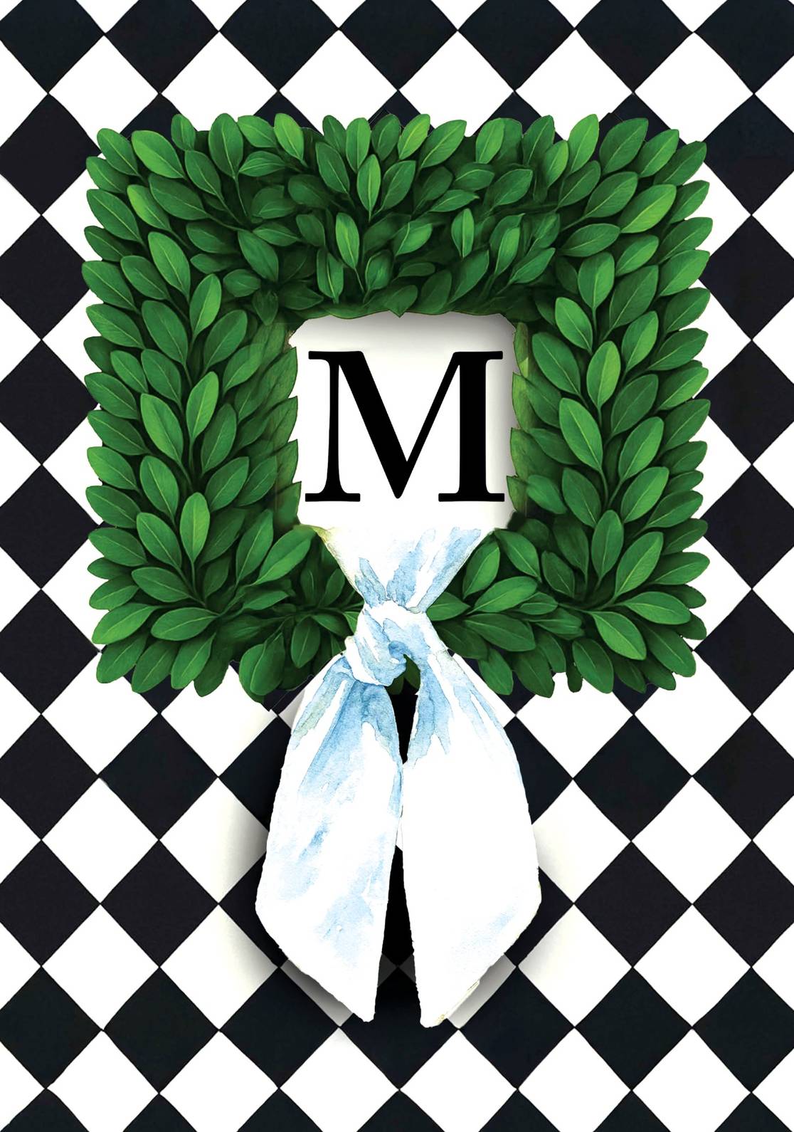 MONOGRAM WREATH - M
