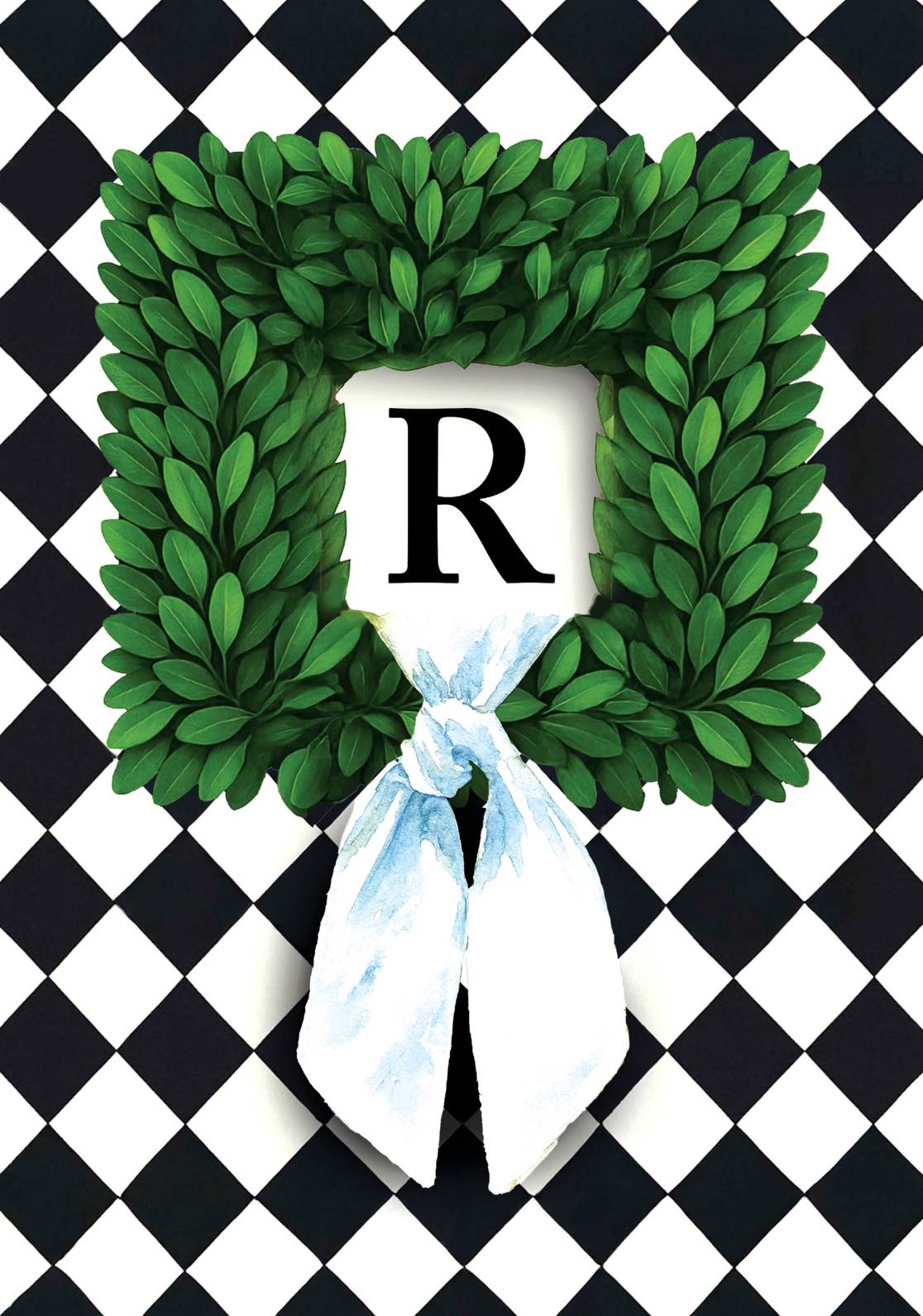 MONOGRAM WREATH - R