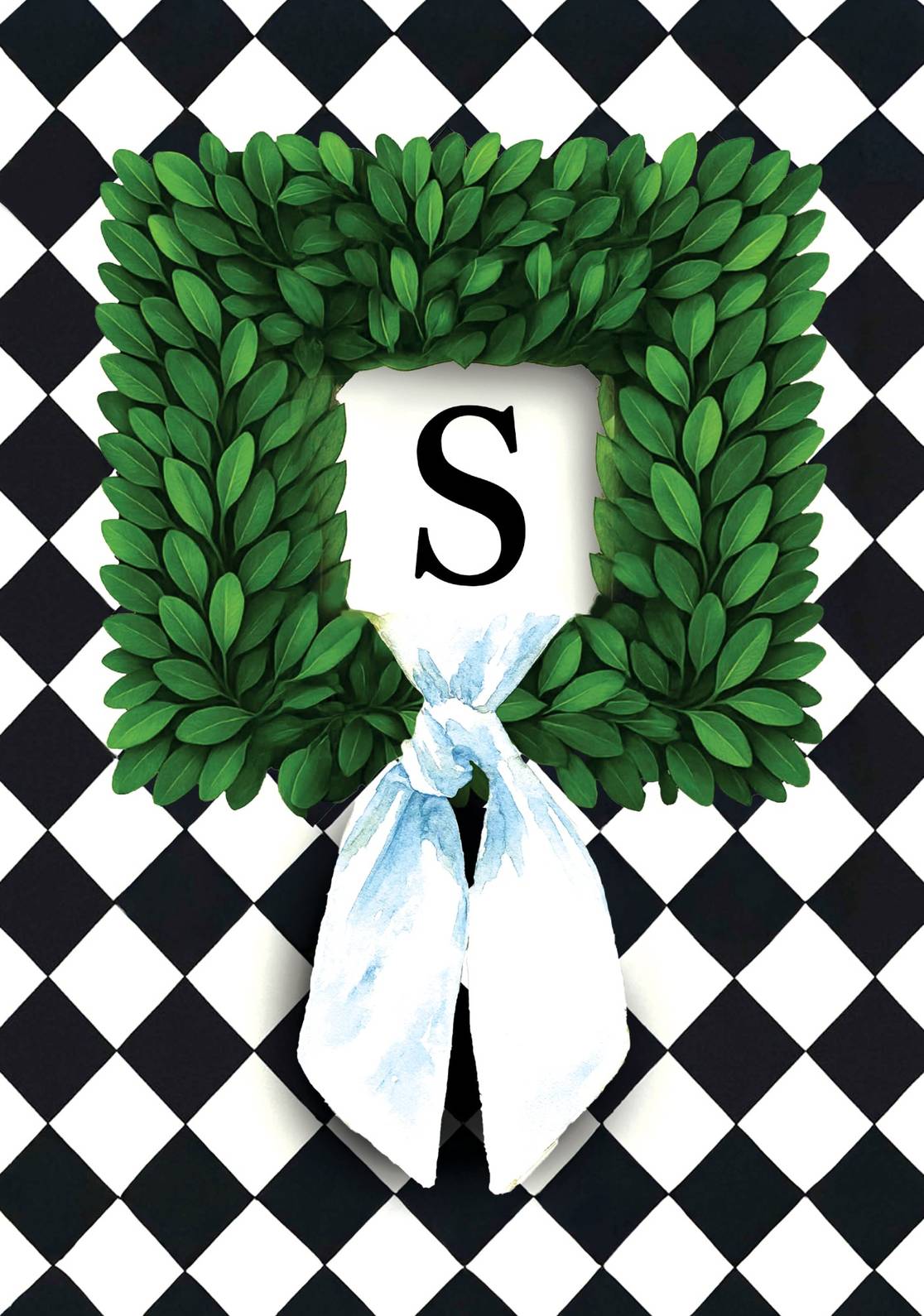 MONOGRAM WREATH - S