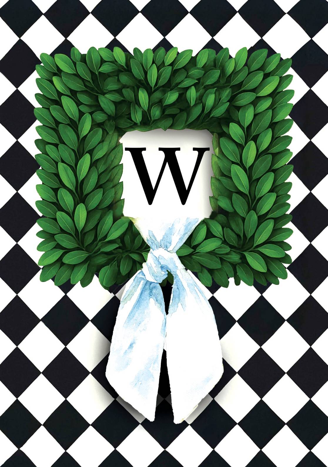 MONOGRAM WREATH - W