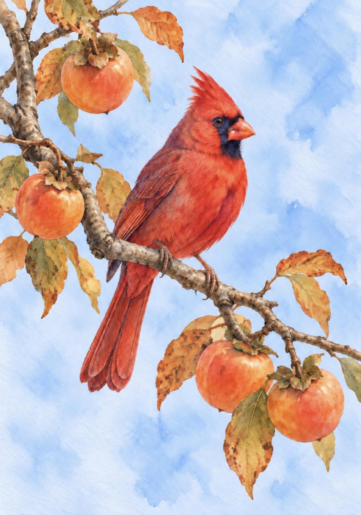 CARDINAL AND PERSIMMON