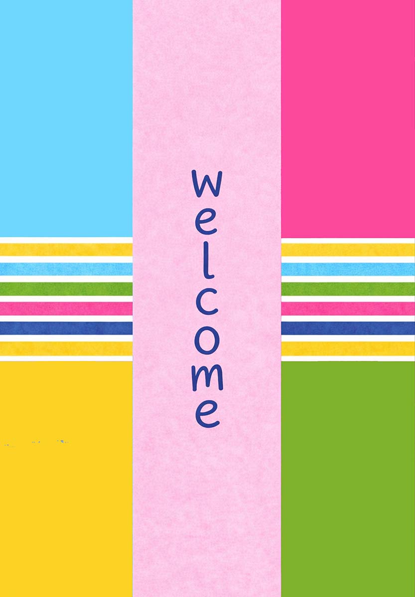 COLOR BLOCK WELCOME HORIZONTAL