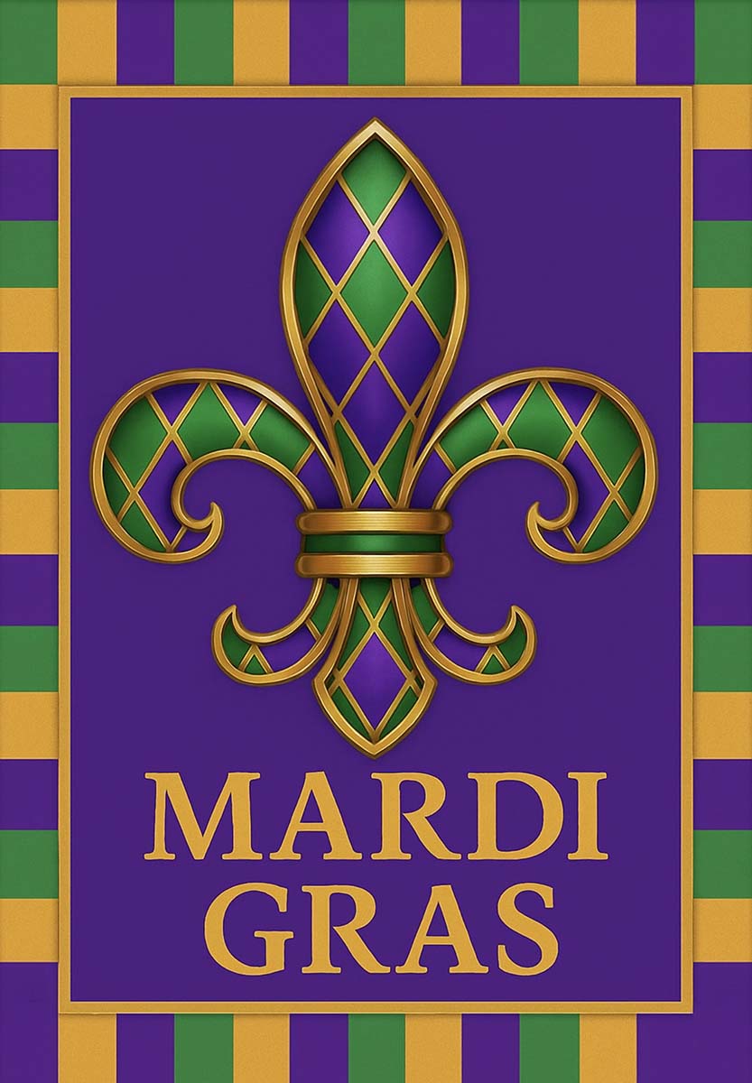 FLEUR DE LIS MARDI GRAS