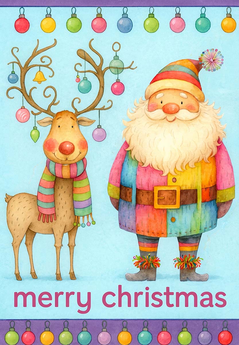 FUN, SANTA AND REINDEER