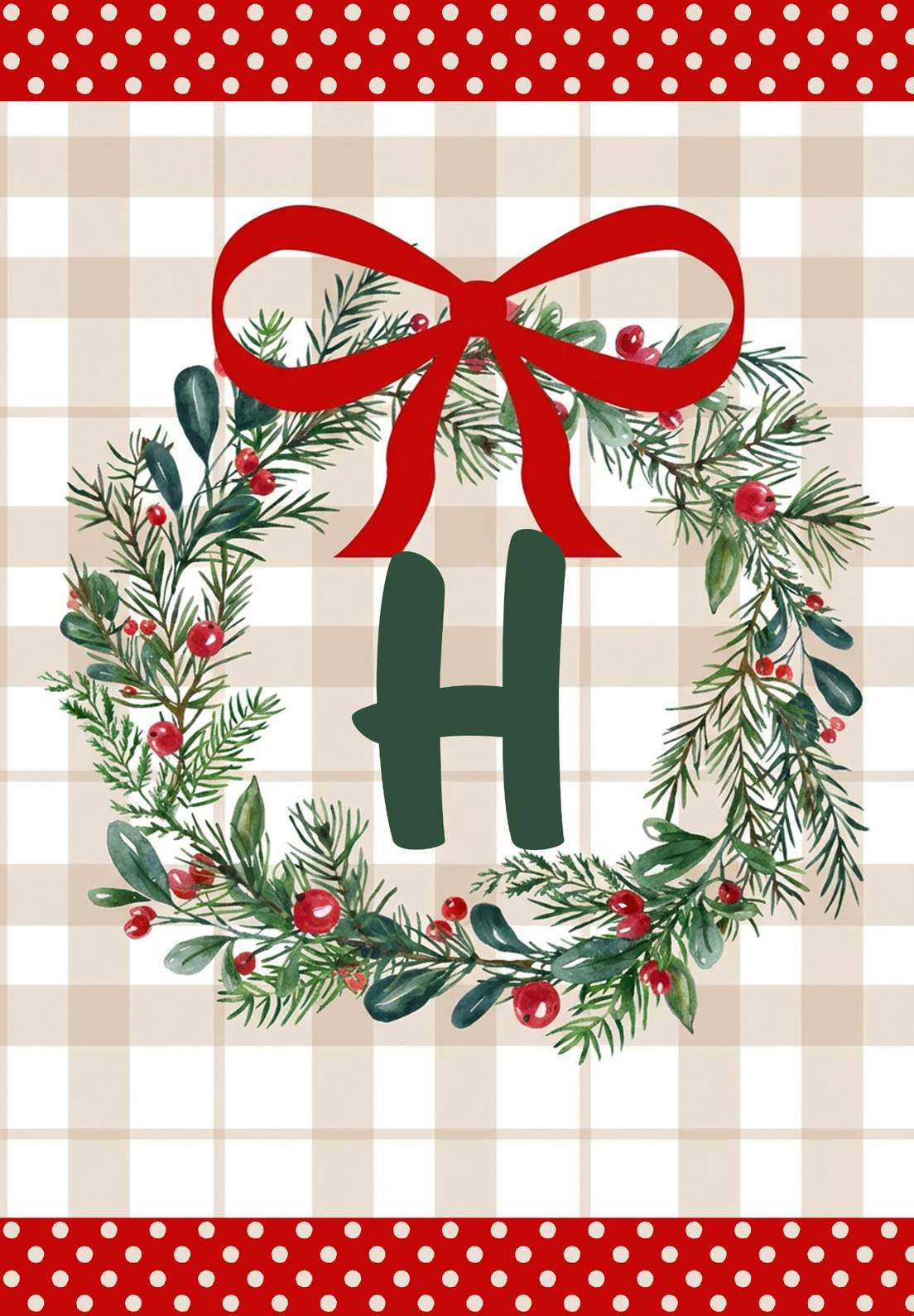 MONOGRAM CHRISTMAS - H