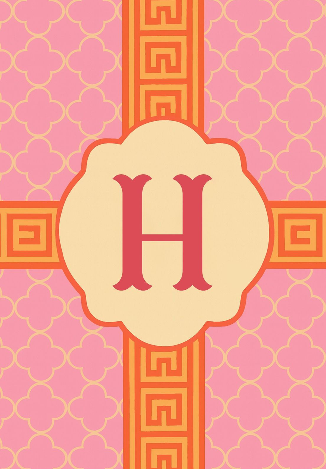 MONOGRAM GREEK KEY - H