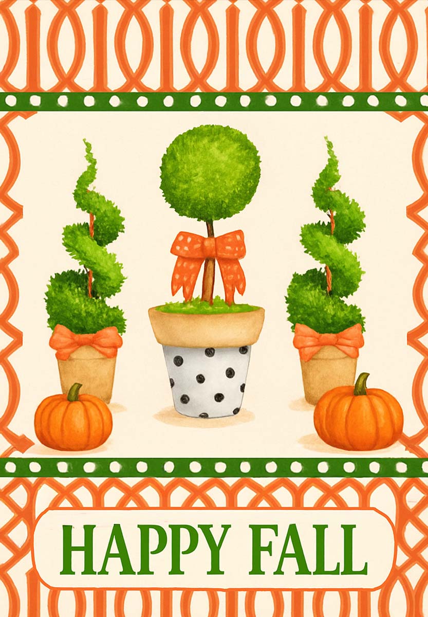 HAPPY FALL TOPIARIES