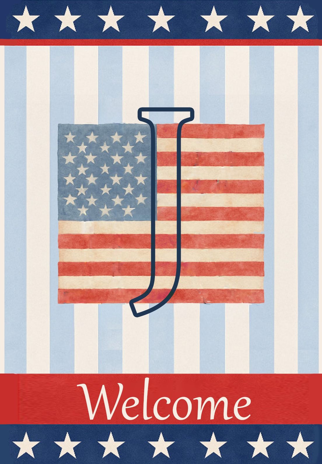 MONOGRAM PATRIOTIC - J