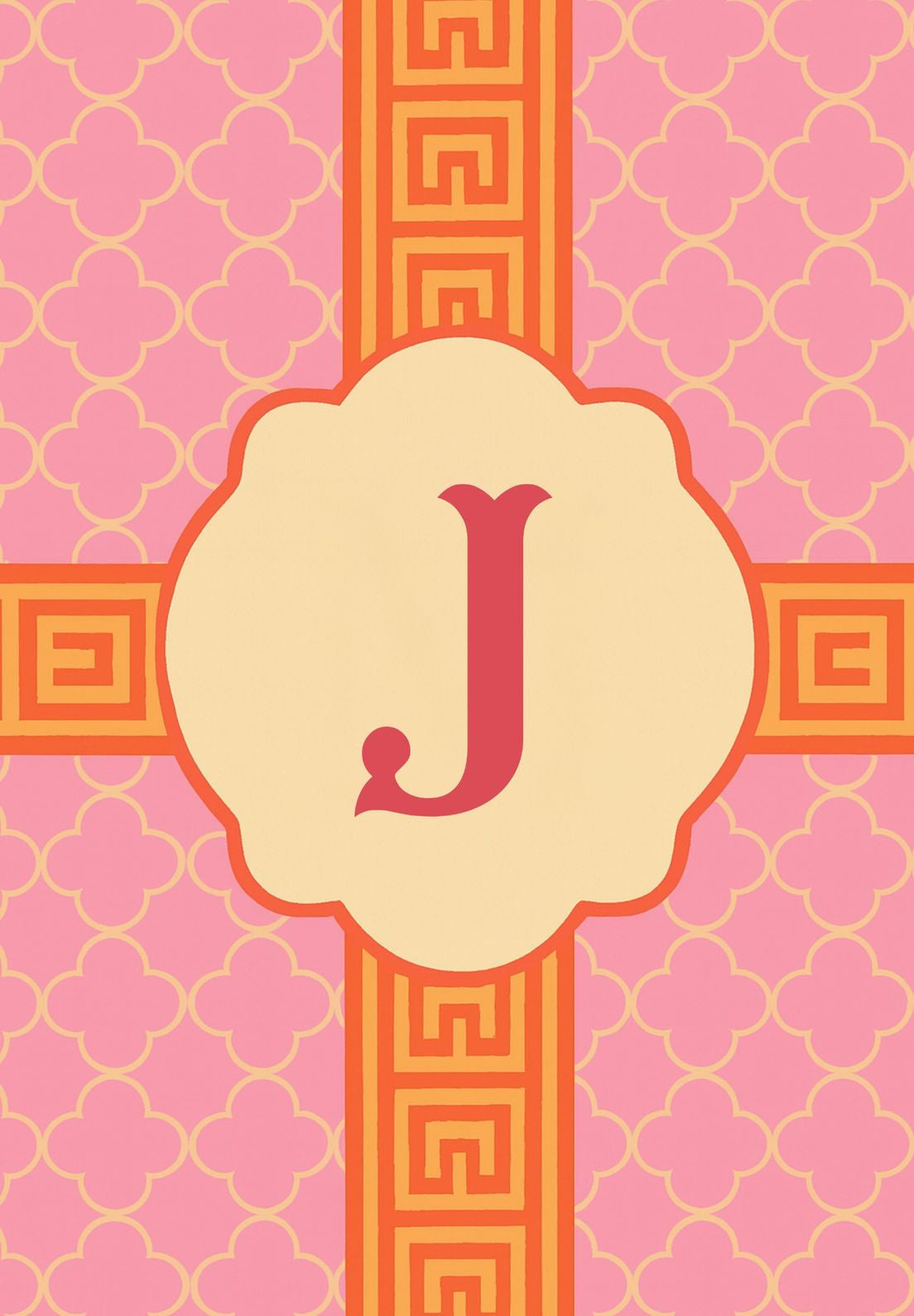 MONOGRAM GREEK KEY - J