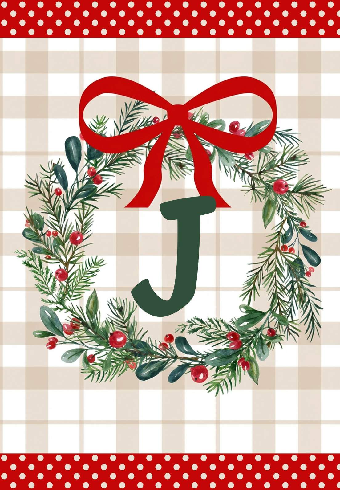MONOGRAM CHRISTMAS - J