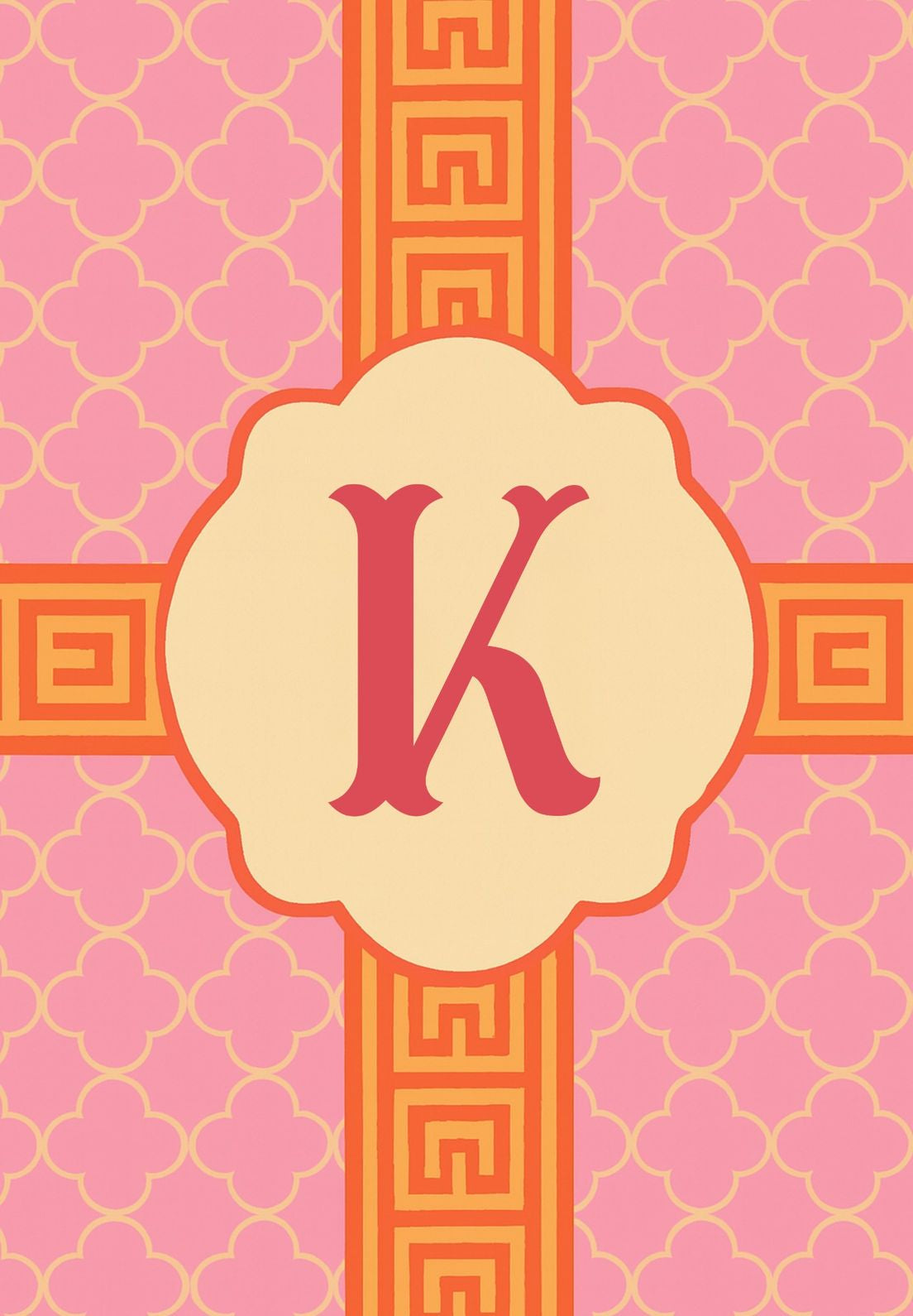 MONOGRAM GREEK KEY - K
