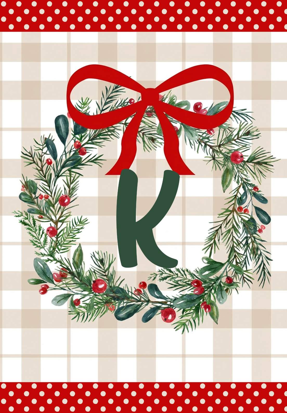 MONOGRAM CHRISTMAS - K