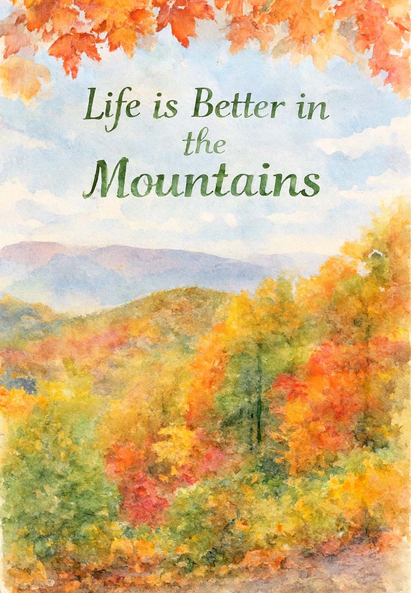 LIFE IS BETTER IN THE MOUNTAINS