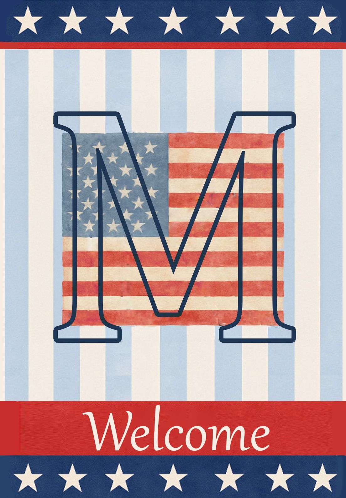 MONOGRAM PATRIOTIC - M