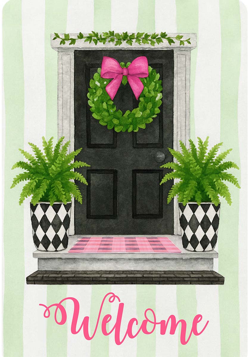 A PINK WREATH WELCOME