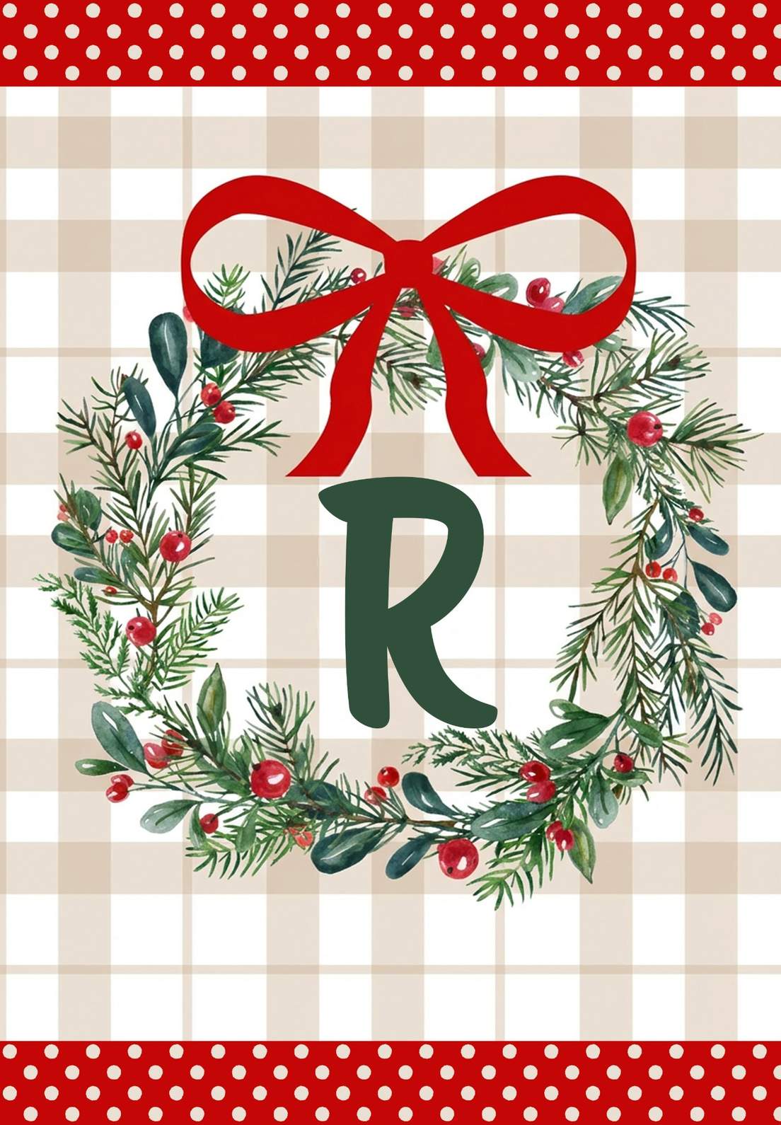 MONOGRAM CHRISTMAS - R