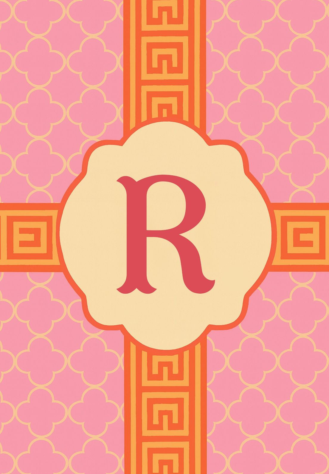 MONOGRAM GREEK KEY - R