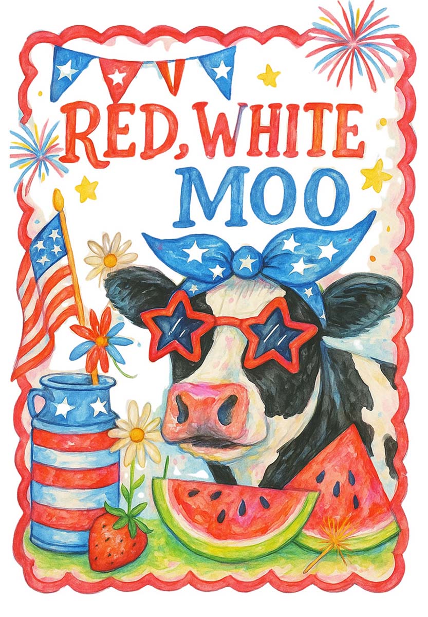 RED,WHITE AND MOO