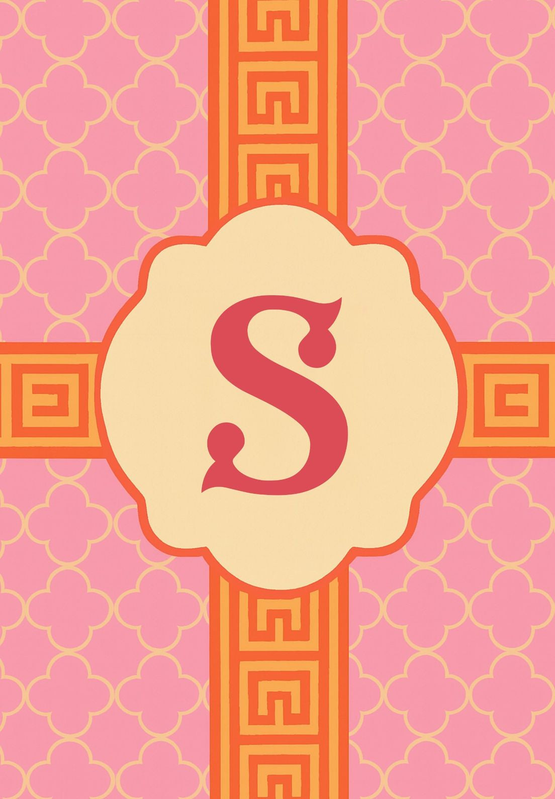 MONOGRAM GREEK KEY - S