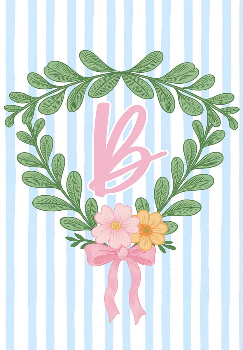 SPRING FLORAL MONOGRAM - B