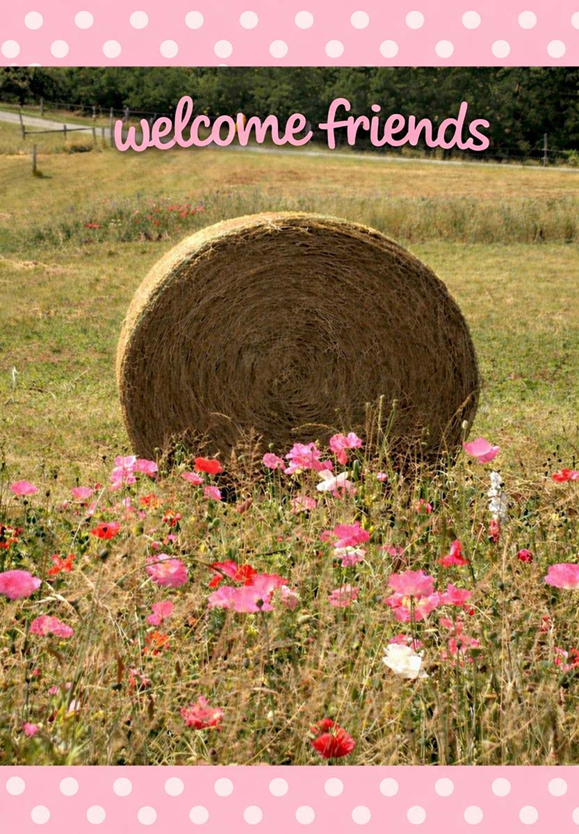 SUMMER FLOWERS AND FRESH HAY
