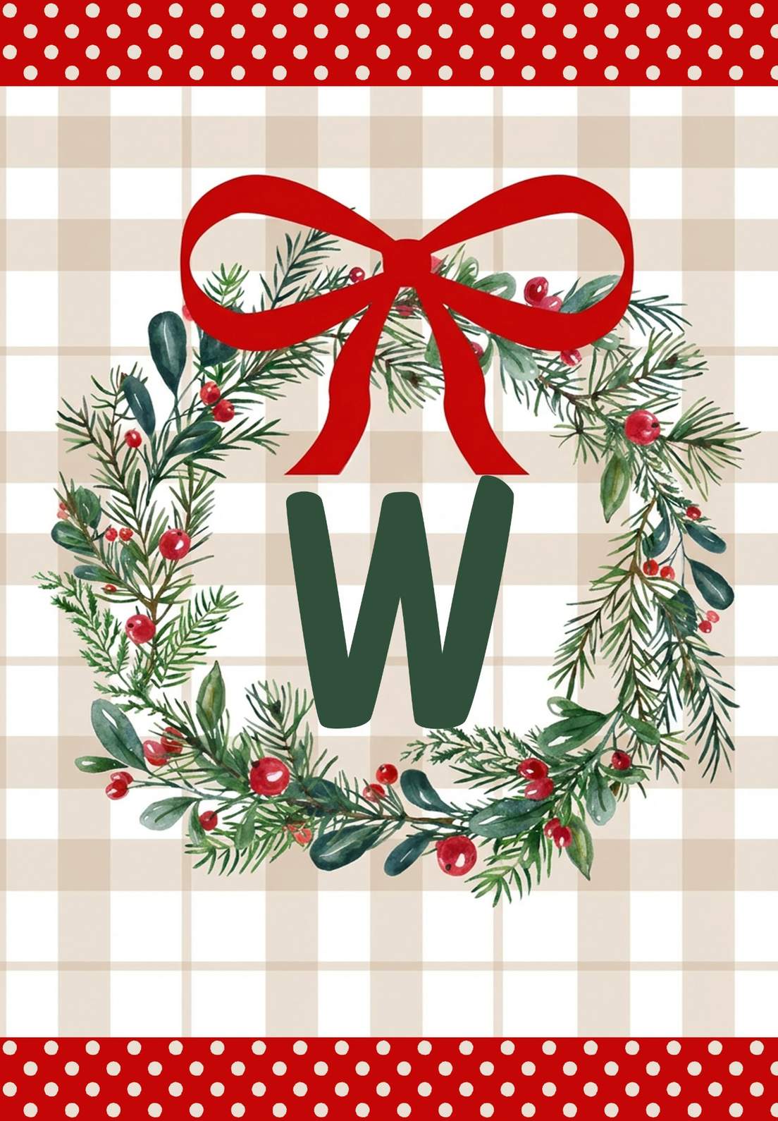 MONOGRAM CHRISTMAS - W