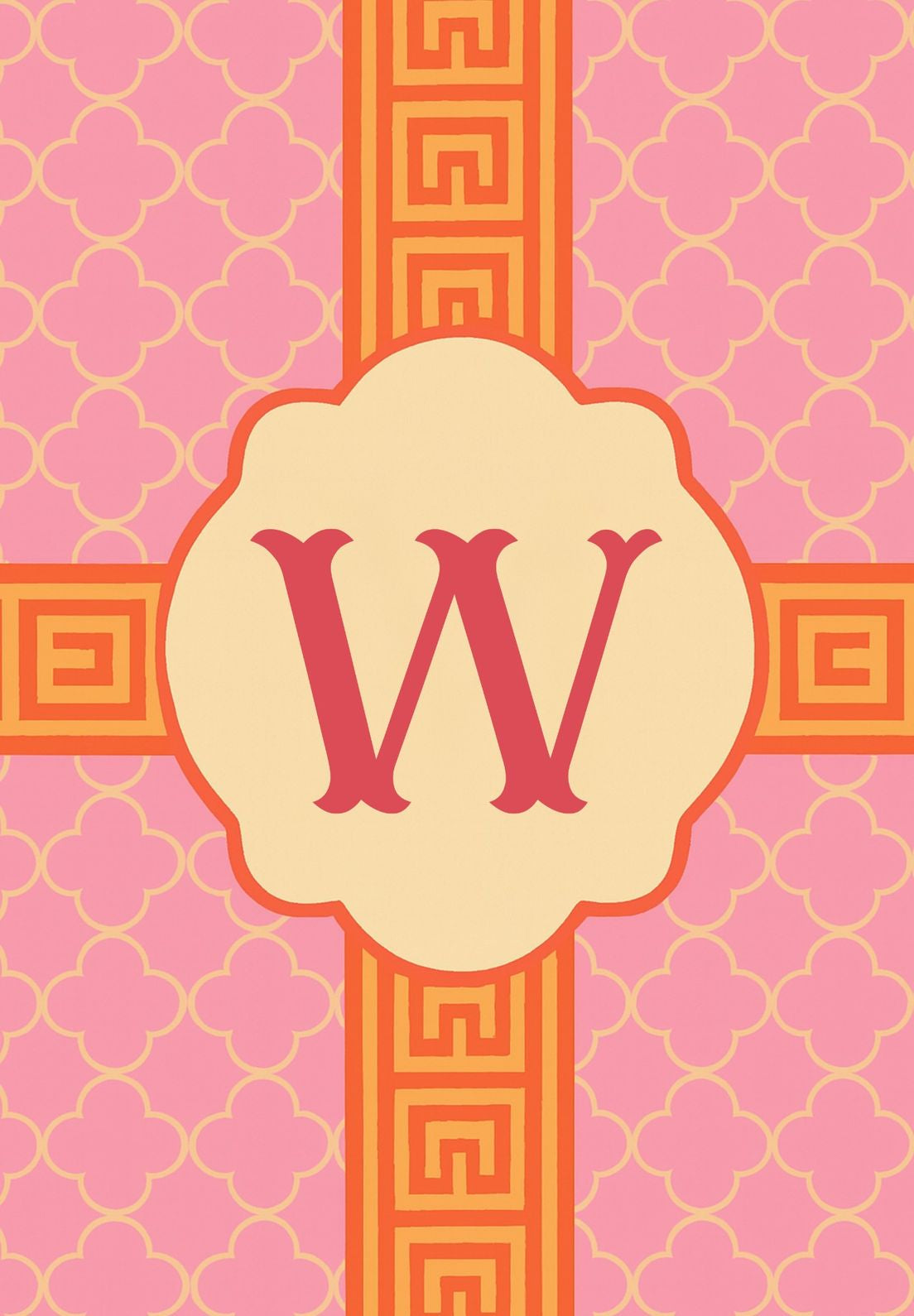 MONOGRAM GREEK KEY - W
