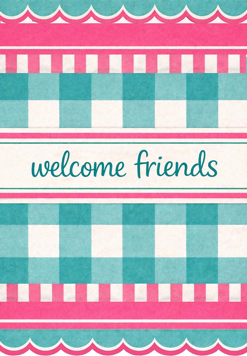 WELCOME FRIENDS SCALLOPED