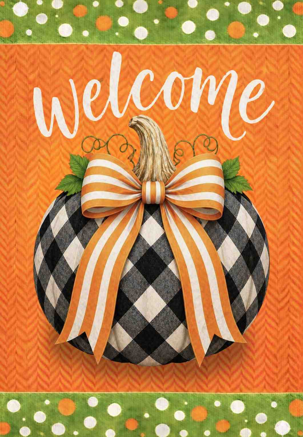 WELCOME POLKA DOT PUMPKIN