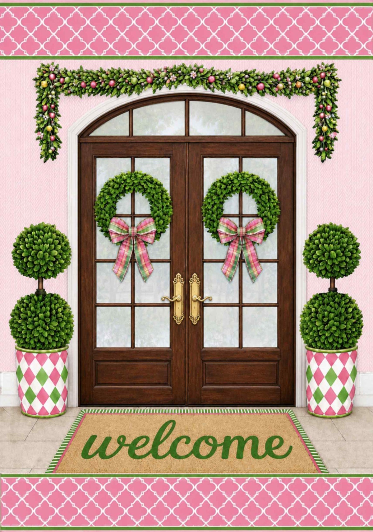 WELCOME SPRING FRONT DOOR
