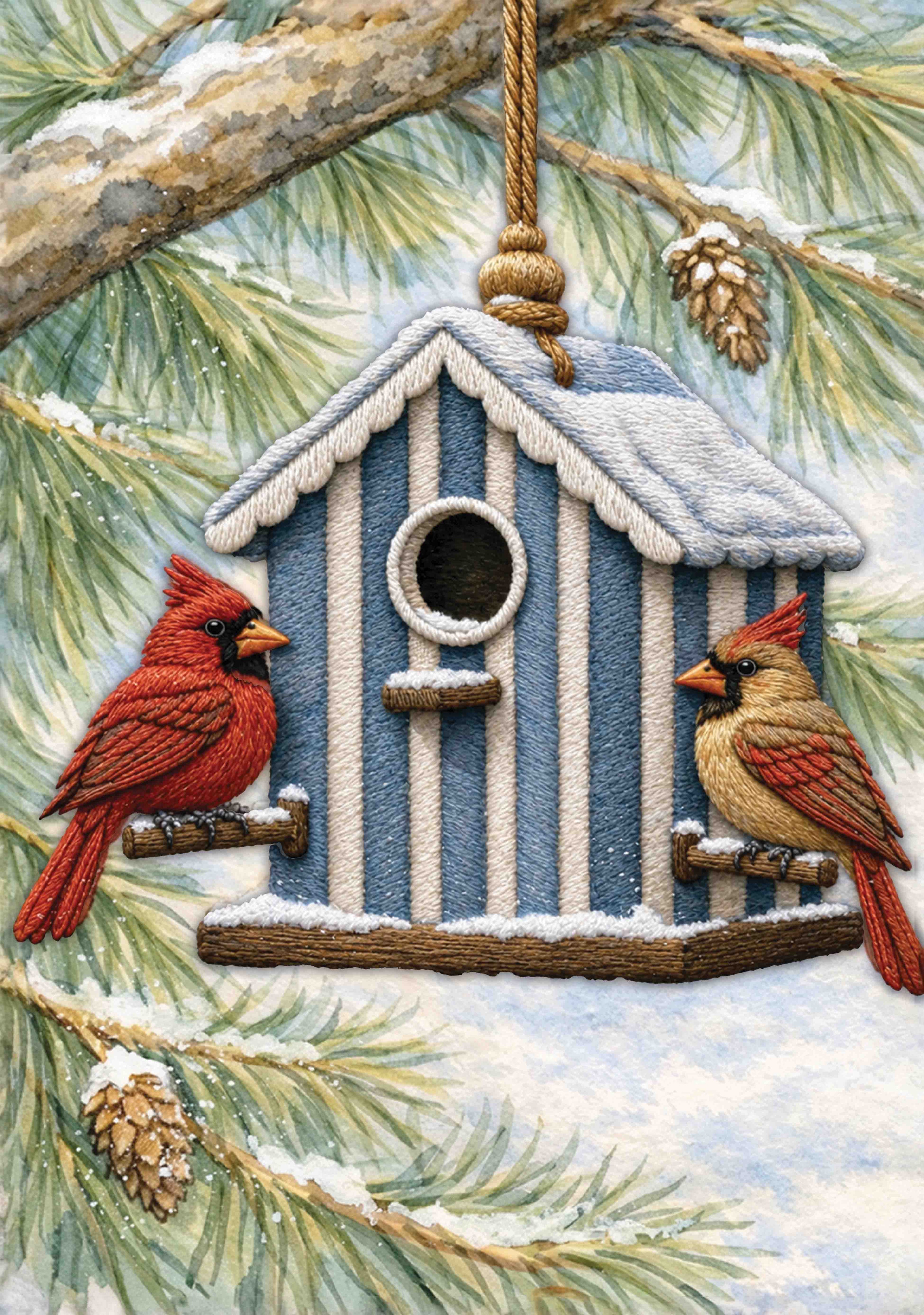 WINTER CARDINAL COUPLE