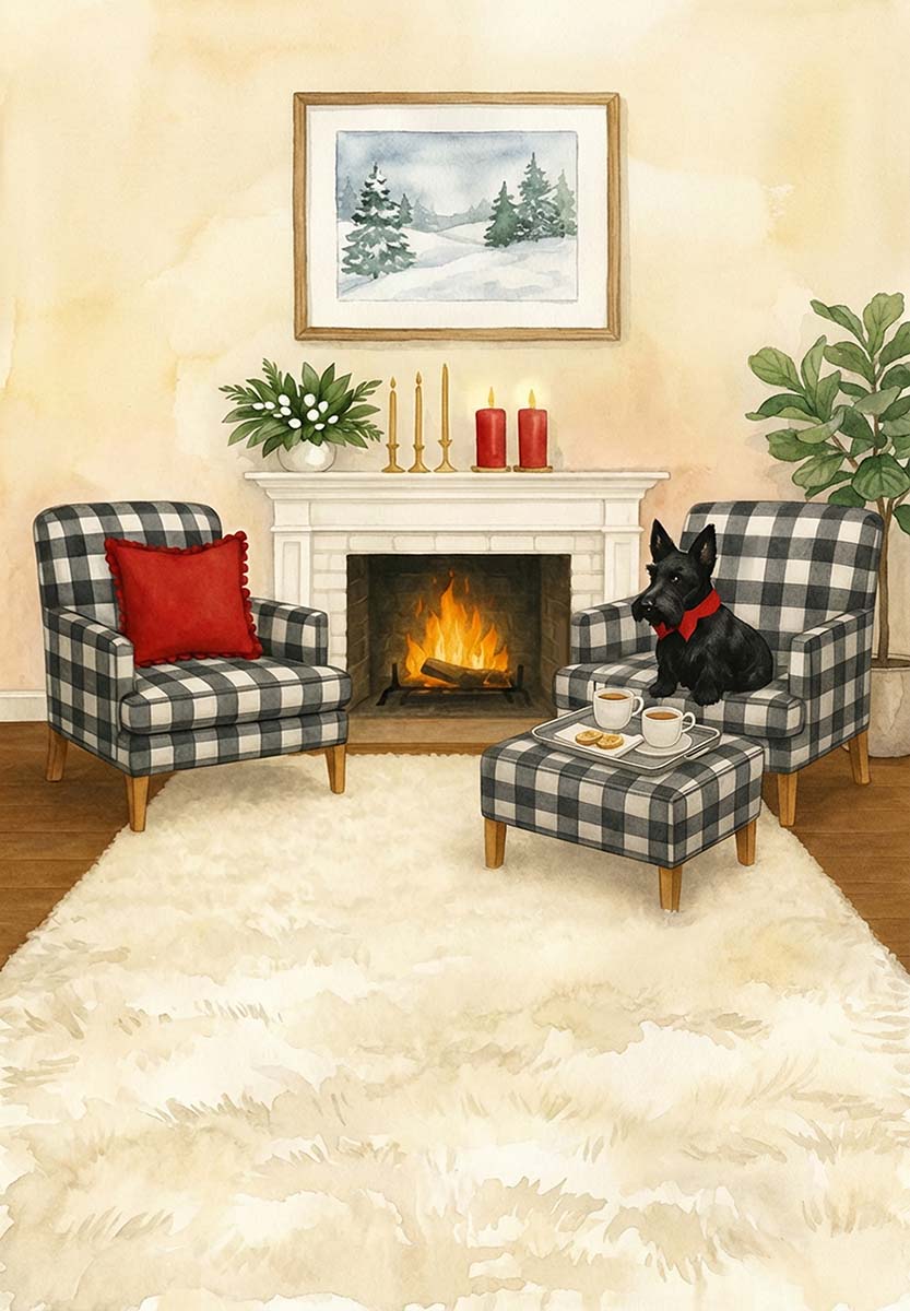 DOG AND FIREPLACE 1
