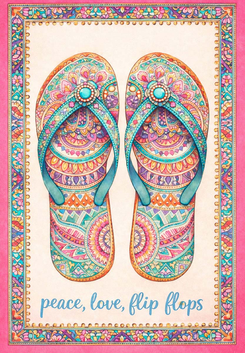 PEACE, LOVE, FLIP FLOPS